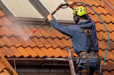 Démoussage et hydrofuge de toiture à Flaujagues